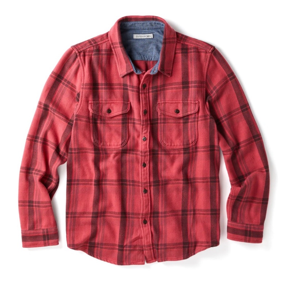 Outerknown Like New Blanket Shirt - Dusty Red Cusco Plaid